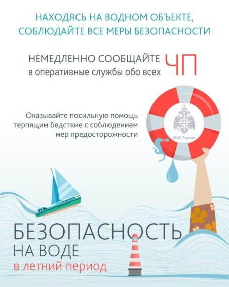 Памятка о мерах безопасности и правилах поведения на водных объектах в летний период.